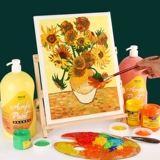 图绘通 Акрил, пигментированный комплект, фоторамка для рисования, держатель для ручек, кисть, палитра для тонирования, художественная раскраска, доска для рисования, холст, 24 цветов