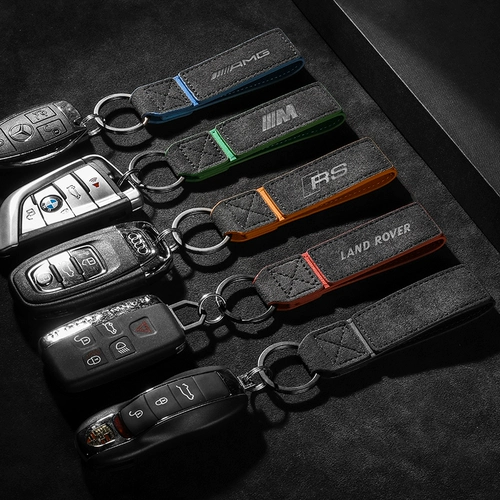 Мужской брелок, креативная высококлассная цепочка для ключей, универсальная подвеска, ключница, из натуральной кожи, делается под заказ, простой и элегантный дизайн