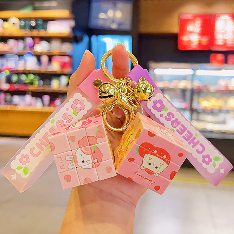 Small Animal Stress-Relief Cube Pendant Cartoon Keychain for Women, Exquisite and Creative Cute Key Chain, Couple's Backpack Decoration Small Animal Stress-Relief Cube Pendant Cartoon Keychain for Women, Exquisite and Creative Cute Key Chain, Couple's Backpack Decoration