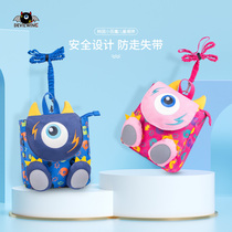 DEVILWING little devil cute male and female childrens school bag 1-2-3 years old baby anti-loss backpack imported from South Korea