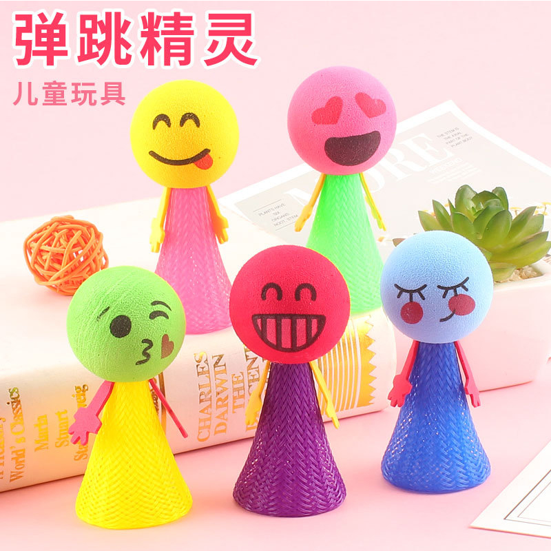 Bouncing Doll Children's Creative Decompression Little Man Cartoon Elf Elementary School Child Gift Toy Opening Prizes