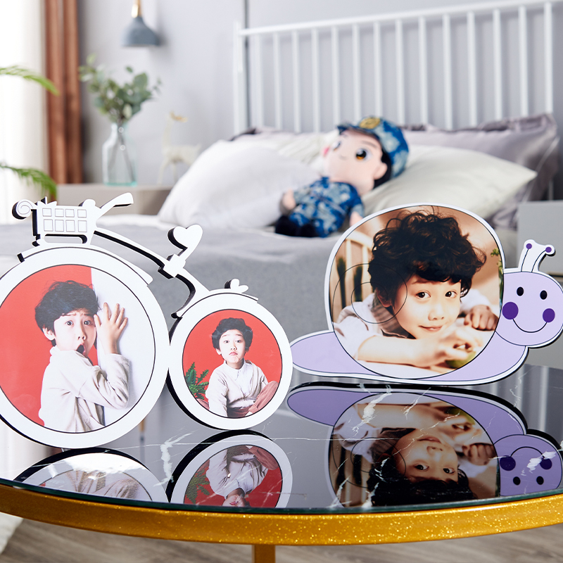 Baby Baby Combo Photo Frame Photo Customize Photo Frame Swing Table Personality Creative Crystal Baking Porcelain Pendulum to figure out