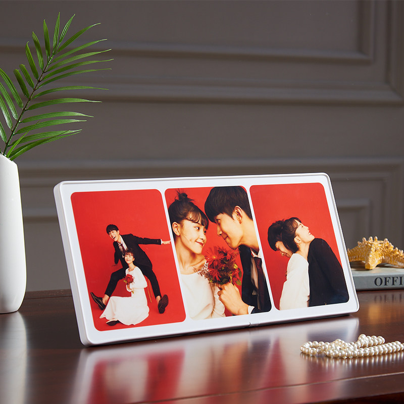 Crystal stand photo custom wedding photo making children's creative setting photo washing photo made up of nine-house grid