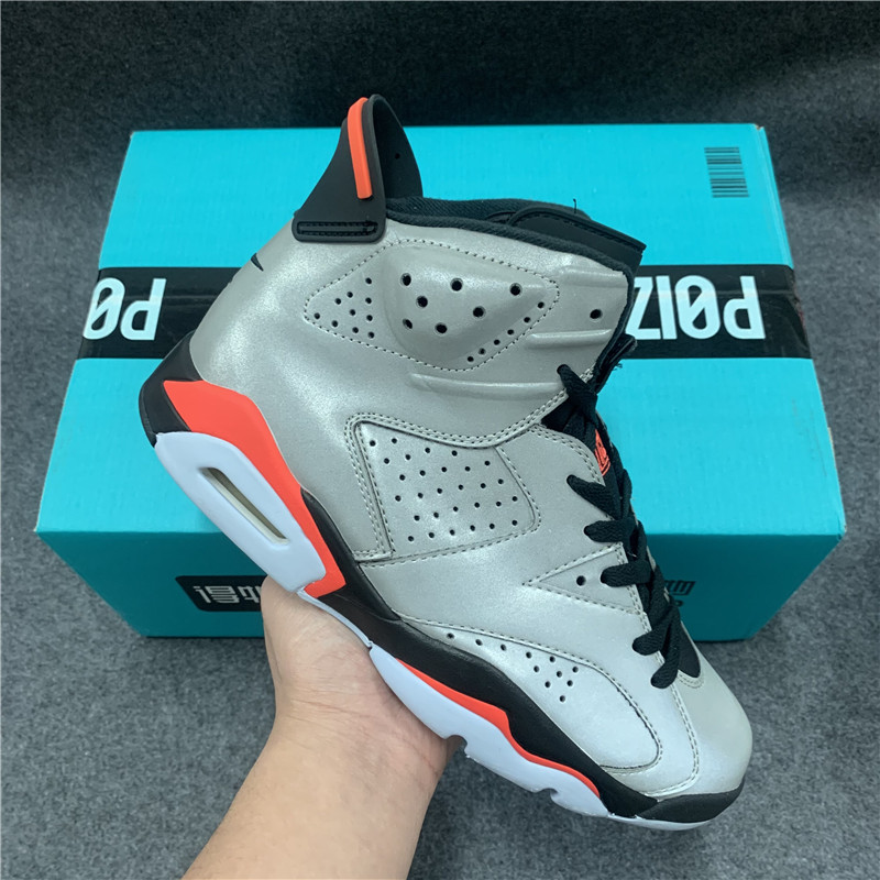 Aj6 Reflective Silver (High Version)Official website quality goods Chunyuan high   edition aj6TS jointly Army green Six crown manuscript male Joe 6 Excessive poison gym shoes tide
