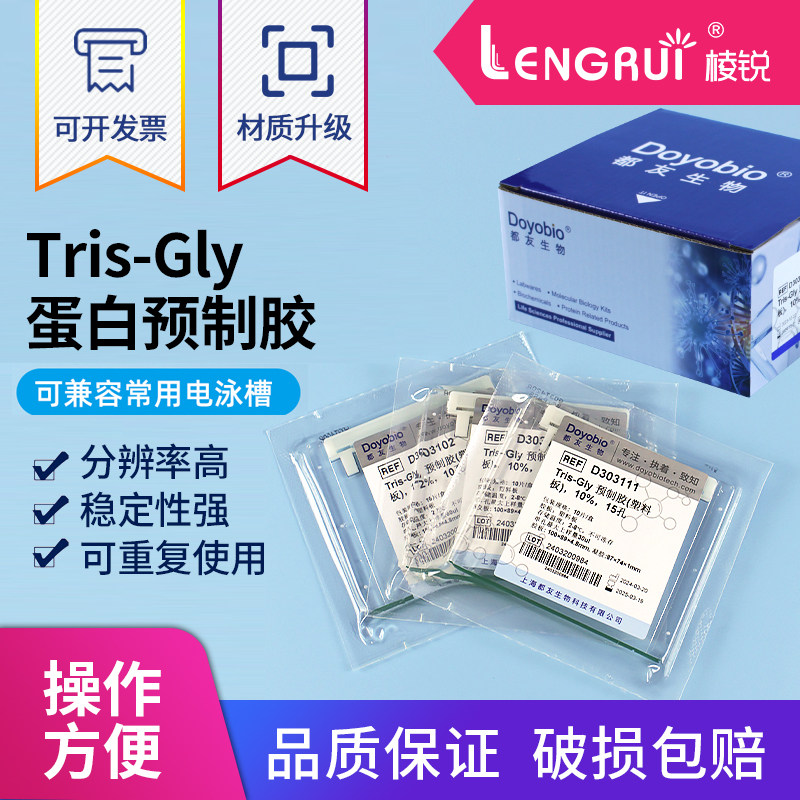 western blot 蛋白预制胶 电泳蛋白胶 Tris-Gly体系梯度胶 可SDS/Native 塑料板型