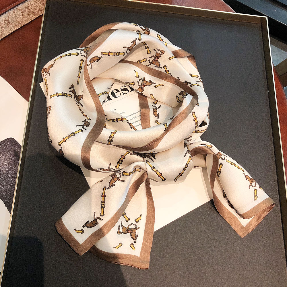 Horse silk long silk wipes female spring autumn silk decorated long collar towel mommy scarf gift dress