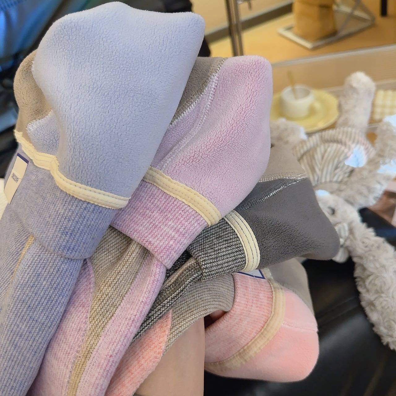 New School Uniform Magic Item for Autumn and Winter, Unisex Knee Patch Fleece-Lined Warm Pants, Thickened Deep-Cut Version