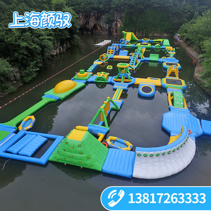 Large water barrel custom equipment water park carnival combination children inflatable water slide stent pool