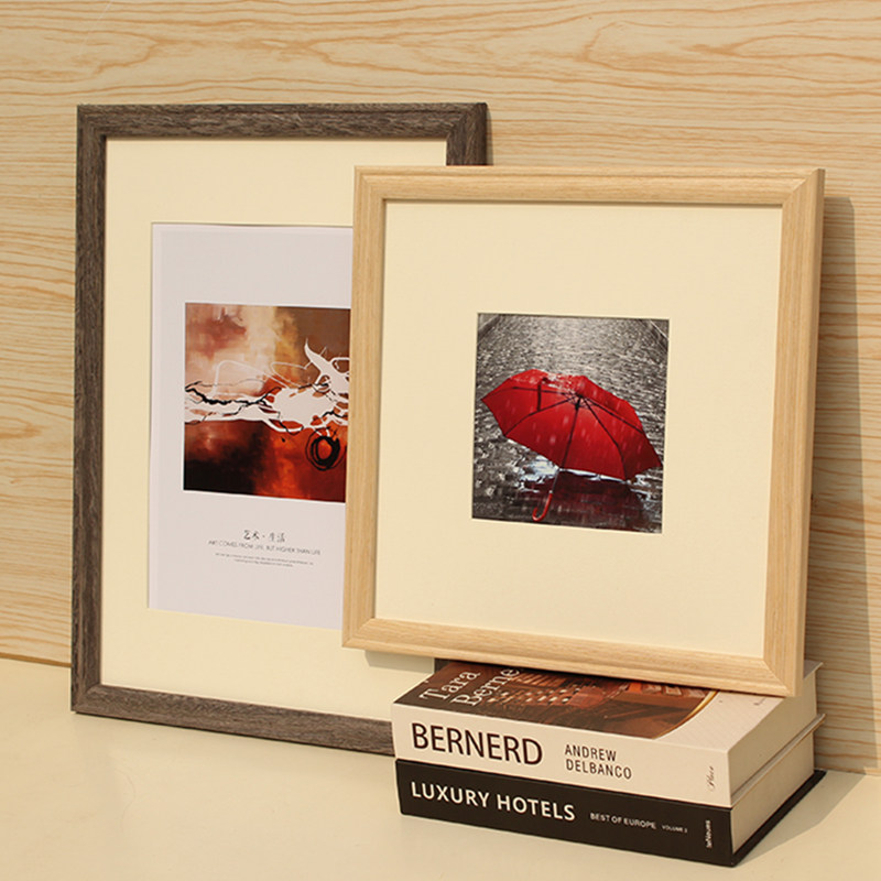 Solid wooden frame frame mounted wall wooden retro children's frame 4K a3 8K national frame large size customization