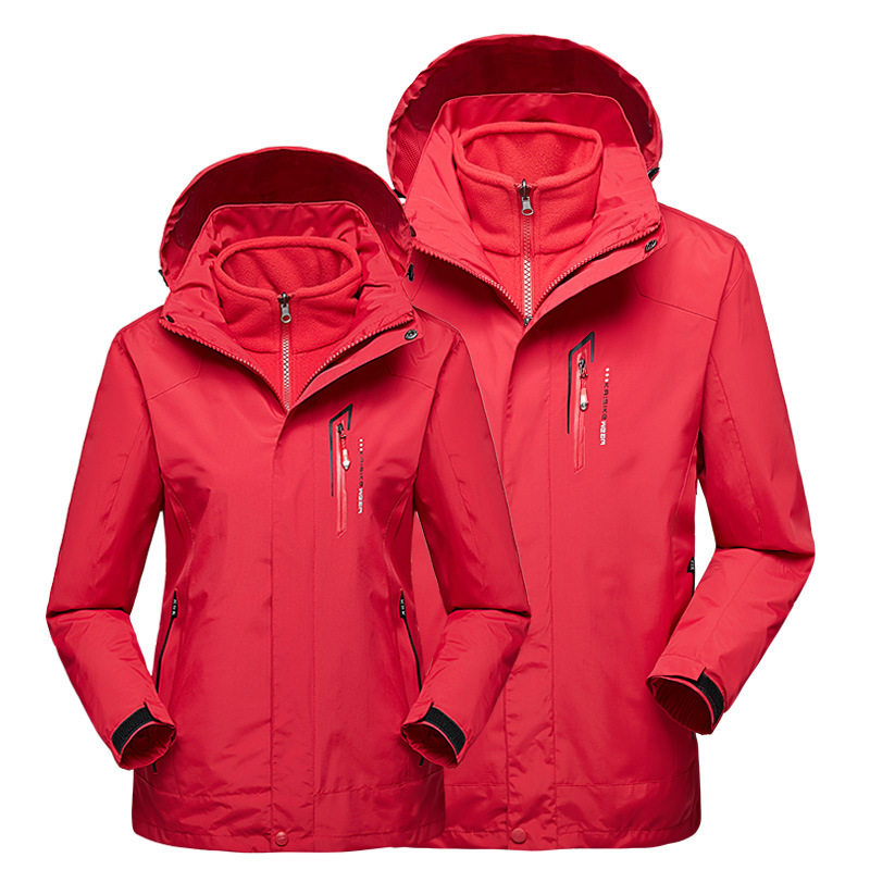 Autumn Winter Outdoor Assault Kit Three-in-one Men's Two Sets Women Waterproof Warm Mountaineering Wear detachable lovers Thickened Clothing