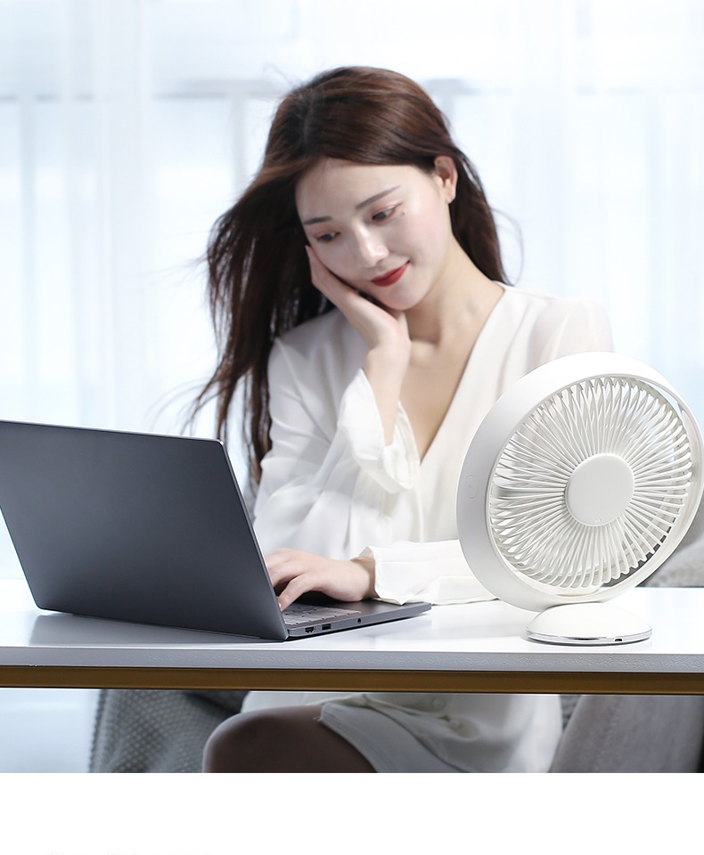 quạt điện mini Quạt gạo Mỹ nhỏ có thể sạc lại máy tính để bàn nhỏ nhỏ im lặng cầm tay máy tính để bàn sinh viên văn phòng - Quạt điện quat hoi nuoc daikio