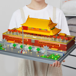 DIY Handmade Miniature House Ancient Building Model Assembly Toy Forbidden City Turret Mini Loft Villa for Boys and Girls