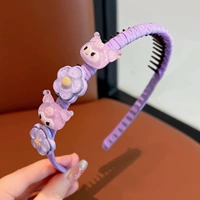 Сиреневый зубчатый ободок, в цветочек