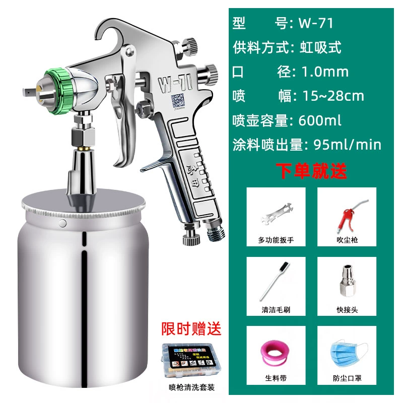 may xit son Nhật Bản Shida w71/w77 xịt sơn ô tô xịt trên nồi cao nguyên tử hóa đồ nội thất lót bằng khí nén súng phun súng phun sơn cầm tay máy phun bột bả tường Máy phun sơn cầm tay