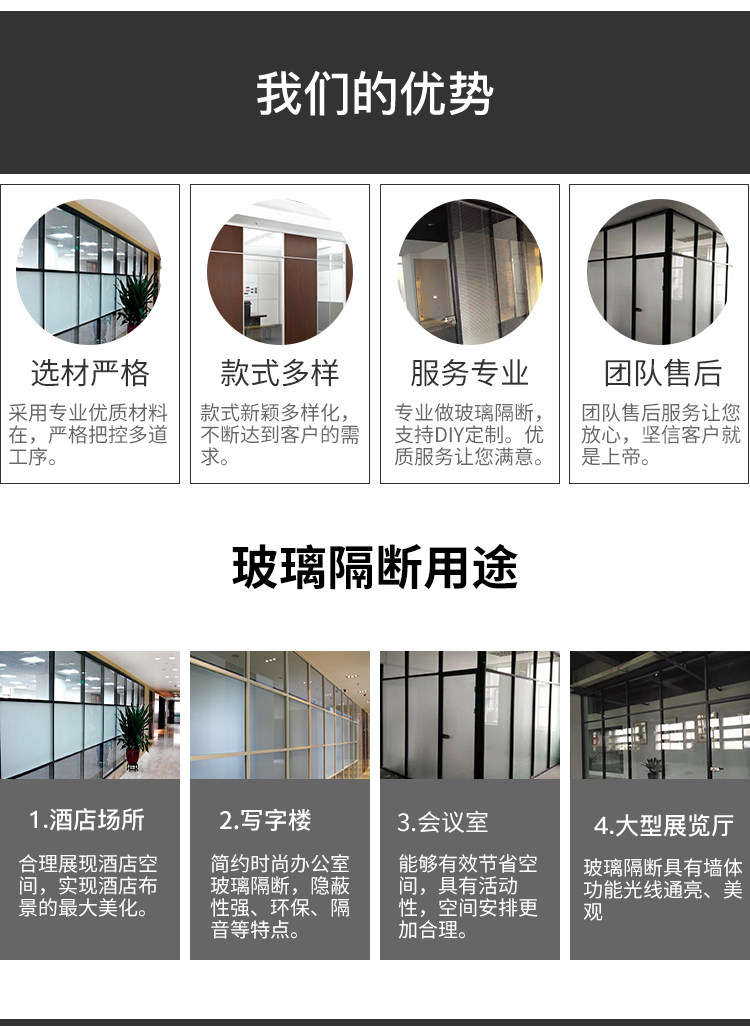 武汉办公室玻璃隔断墙铝合金双层百叶隔断隔音玻璃高隔间免费测量-阿里巴巴