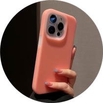Jelly pink suitable for Apple 15 mobile phone case with large hole iPhone15Promax new liquid silicone soft shell iPhone14Pro high-end 13pro protective cover 1