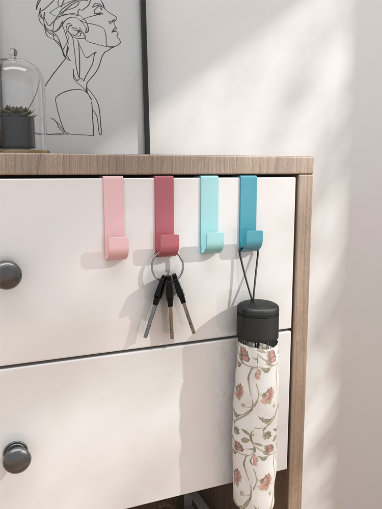 Hook-free Kitchen Hook Girl Cute Hostel Hook Wardrobe Cabinet Door Hanger Towel Key Hook