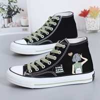 Черный и зеленый [H37 Spring и осенняя одиночная обувь]