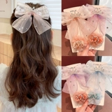 Детская заколка для волос для принцессы, аксессуар для волос с бантиком, подарок на день рождения