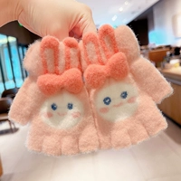 Розовый кроличий воротник улыбающийся кролик [6-12 лет]