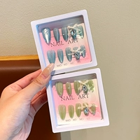 Зеленый синий комплект, кошачий глаз