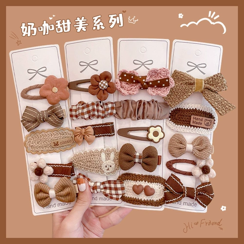 Детская милая заколка для волос, челка, шпильки для волос с бантиком, аксессуар для волос, популярно в интернете