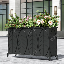 Outdoor wrought iron flower box partition combination flower bed outside the square sales department center door fence planting box flower trough