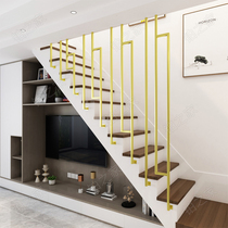 Creative new wrought iron stair handrail galvanized pipe home can be customized indoor attic villa fence protective railing