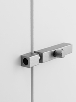Iron door lock bathroom door buckle punch-free fixed door anti-theft latch door bolt glass buckle toilet wooden door bathroom
