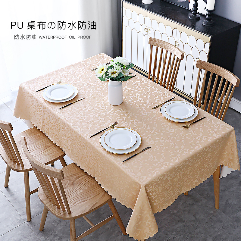 European-style waterproof, anti-scald and oil-free disposable tablecloth fabric rectangular hotel restaurant tablecloth home coffee table tablecloth