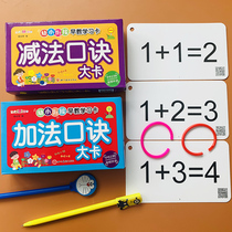 Baby Kindergarten up to 1st grade 10 plus subtraction Tips List of the Inner Mouth Math card digital card