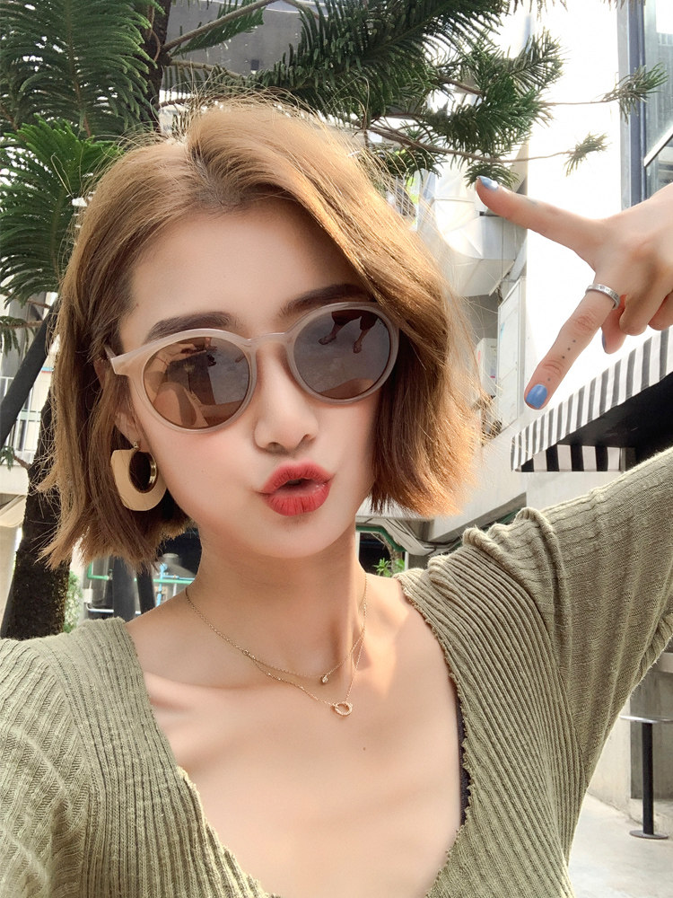 Net Red Shake sunglasses Women in Korean version Polarized Sunglasses 2021 New Tide-resistant UV Trampoline Glasses