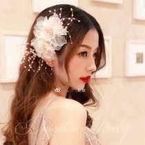 Bridal headwear Xianmei Flowers Feather flow Su pair Nip Wedding Accessories Wedding photo Photo Styling Sensual Hair Accessories to Super Fairy