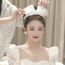 2022 new bridal headwear supersensonian bow tie hair clip wedding wedding dress accessories Write True Photography Hair Accessories
