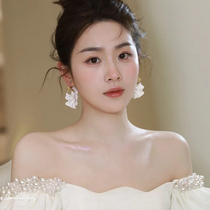 New bridal advanced sensuality seashells wedding wedding yarn earrings Earrings Pendant long Temperament Earrings Personality Design Sensation