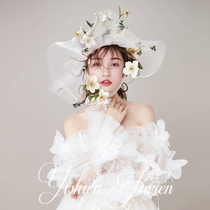 2019 New bridal headwear stage performance top hat photo studio photography retro lace hat Mori wedding hair accessories