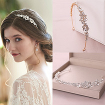Bride headdress wedding wedding dress atmospheric simple Korean hair band wedding toast clothing Super fairy accessories