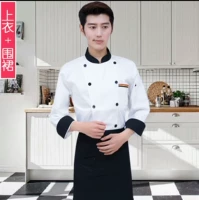 Белый лонгслив, фартук