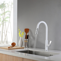 YEFG factory all-copper kitchen faucet hot and cold vegetable sink pull-out rotating sink faucet Nordic gold