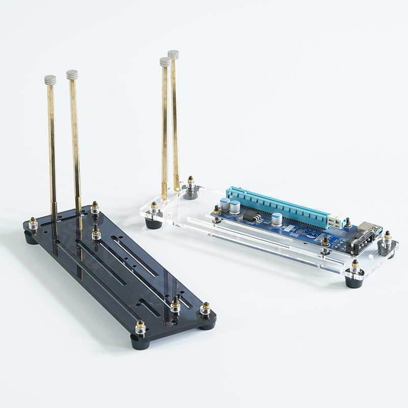Graphics card vertical installation acrylic bracket base magnetic suction fixed extension vertical PCI-E 3 0x16 main shell external