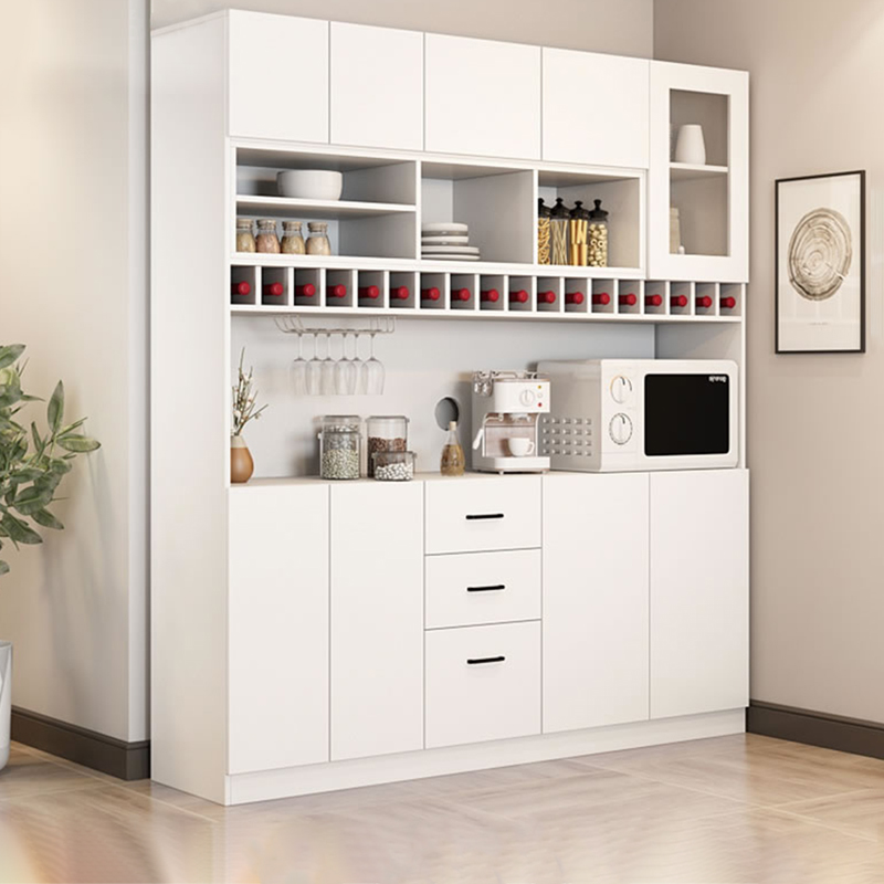 Custom living room cabinet home storage cabinet modern simple tea cabinet wine cabinet integrated wall storage cabinet