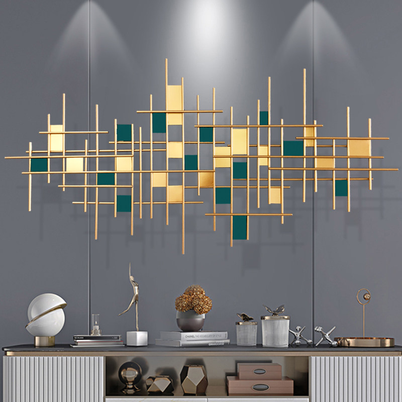 Creative wrought iron wall decoration simple modern wall decoration living room wall sofa background wall Chinese light luxury pendant