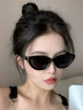 Небольшие ретро солнцезащитные очки на солнечной энергии, кошачий глаз, премиум класс, коллекция 2023