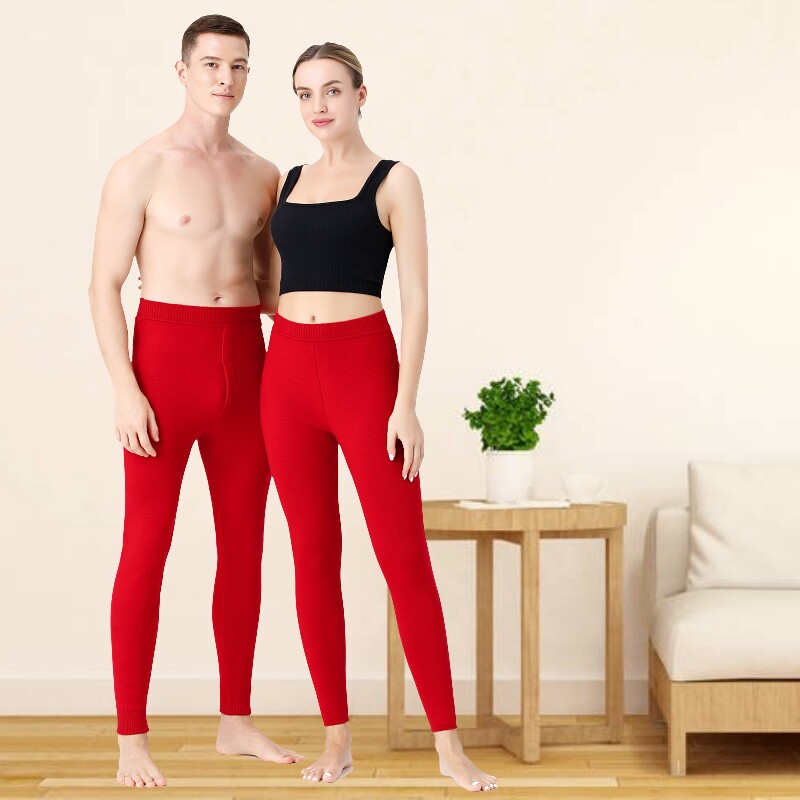 100% Pure Wool Pants Men's Thickened Autumn Winter High Waist Warm Pants Lady Cashmere Pants Big Red Ben Year Underpants-Taobao