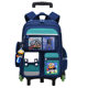 Japanese trolley schoolbags for primary school students, children climbing stairs, girls' large-capacity detachable trolley boxes for grades 1, 3 to 6