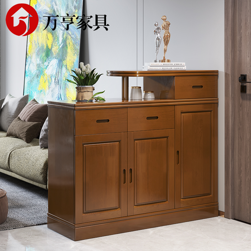 Living room compartment shoe cabinet double-sided entrance cabinet modern Chinese-style solid wood household entry door large-capacity shoe cabinet hallway cabinet