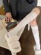 Over-The-Knee Socks for Women, Spring and Autumn Style, Melard Slouch Socks, Pure Cotton Thigh-High Socks, Summer Non-Slip White Long Socks
