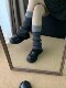 Color-Blocking Knitted Leg Warmers for Women, Autumn and Winter Leg Warmers, Stacked Socks Paired with Shark Pants, Spring and Autumn Leg Protectors, Jk Calf Socks for Women