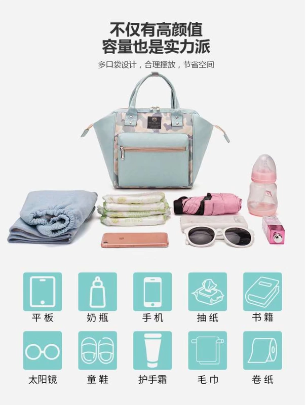 Mommy bag vai 2020 túi đeo chéo nữ mới xách tay đi chơi túi tote bag out bag có túi phiên bản hàn quốc cho bé - Túi / túi Baby