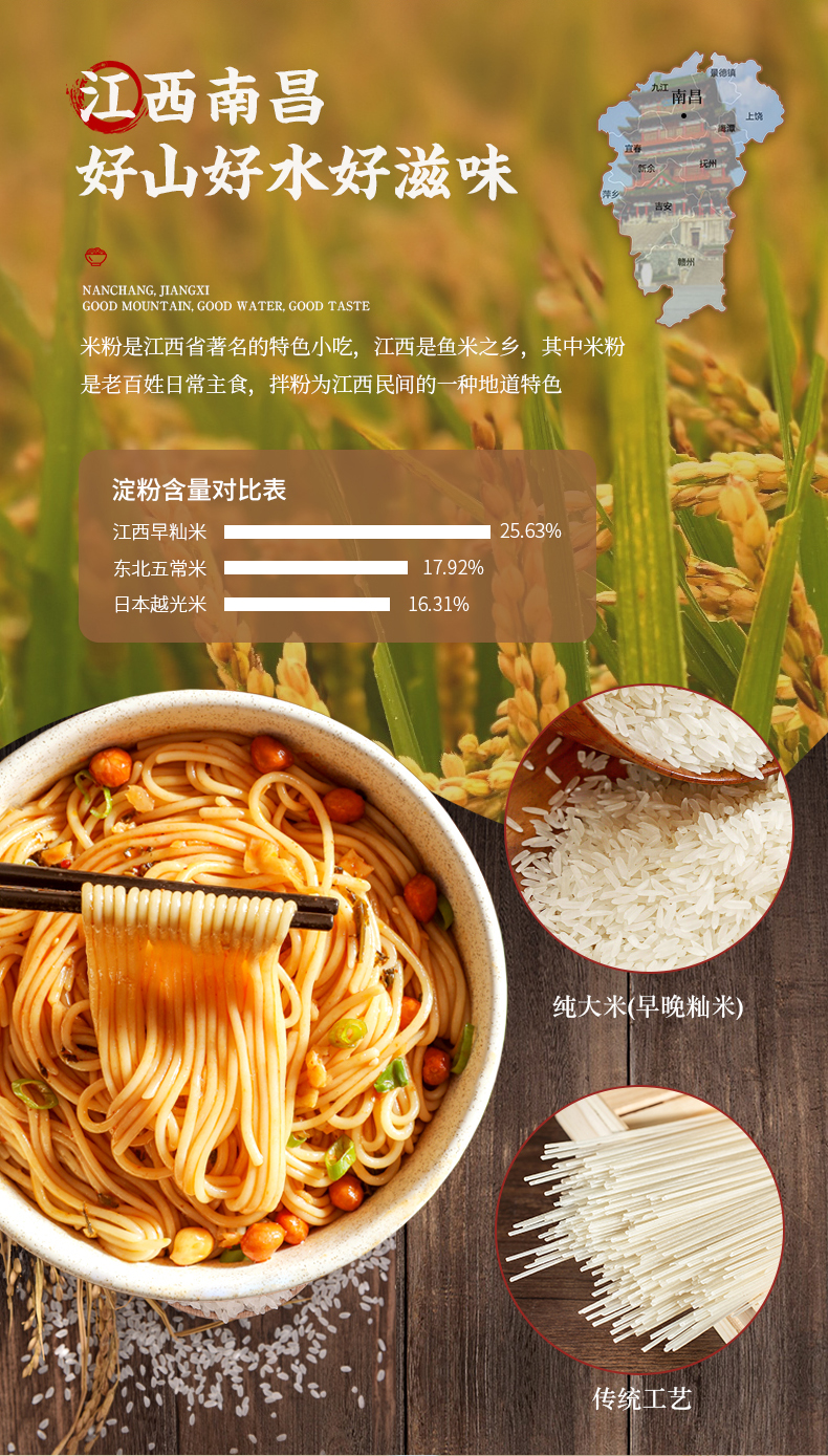 五丰食品 南昌拌粉 205g*4盒 配料丰富 图6